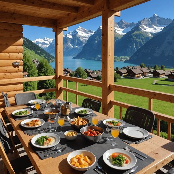 Où peut-on louer un chalet en Suisse avec des cours de cuisine et des randonnées en montagne?